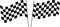 Checkered flag pair vector. Waving checker flags to crown a champion or the winner of a race set against a transparent background