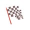 Checkered Flag For The Race Start Signal, Racing Related Objects Part Of Racer Attribute Illustration Set