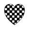 Checkered heart love valentines card