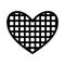 Checkered heart silhouette style icon vector design