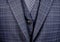 checkered male suit jacket classic style, closeup, male fashion