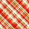 Checkered oblique seamless pattern, bright red, green and pale coral strip