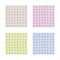 Checkered pattern set, brown, purple, green and blue gingham