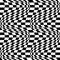 Checkered patterns with distortion, deformation effect. Repeat