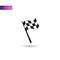 Checkered racing flag icon. Starting flag auto and moto racing. Sport car competition victory sign. Finishing winner