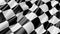 Checkered racing flag waving animation