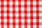 Checkered tablecloth