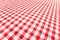 Checkered tablecloth