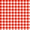 Checkered tablecloth