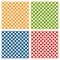 Checkered tablecloth seamless pattern, diagonal