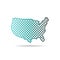 Checkered United States Map Logo Illustration