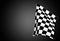 Checkered waving flag on background