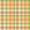 Checkered yellow orange with green stripes seamless pattern, vector