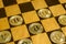 Checkers or draughts game with bitcoin