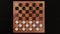 Checkers Game Wooden Board