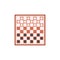 Checkers intellectual board game flat style, vector illustration