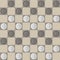 Checkers pattern. Seamless vector game background with draughts