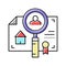 checking tenant recommendations color icon vector illustration