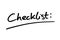 Checklist