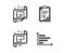 Checklist, Architectural plan and Architect plan icons. Horizontal chart sign. Vector