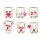 Checklist cartoon character with love cute emoticon