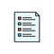 Checklist, Check, File, List, Page, Task, Testing  Flat Color Icon. Vector icon banner Template