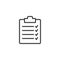 Checklist clipboard line icon