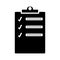 Checklist clipboard silhouette style icon