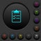 Checklist dark push buttons with color icons