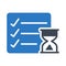 Checklist deadline glyph color vector icon