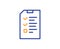 Checklist Document line icon. File sign. Vector