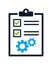 Checklist gear project management icon