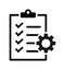 Checklist gear project management icon