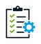 Checklist gear project management icon