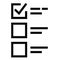 a checklist icon design and some editable text boxes and icons