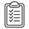 Checklist line icon. List vector illustration isolated on white. Checkboard outline style design, designed for web and