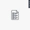 Checklist, linear style sign for mobile concept and web design