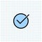 Checklist Mark Symbol Icon on Paper Note Background, Media Icon for Technology Communication and Business E-Commerce Concept.