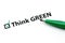 Checklist option for think green