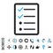 Checklist Page Flat Vector Icon With Bonus