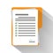 Checklist paper on yellow folder, vector