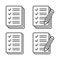 Checklist pencil icon. Pencil with paper icon, Contract vector icon. Test icon.