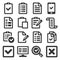 Checklist Survey Icon Set on White background. Vector