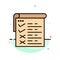 Checklist, Testing, Report, Qa Abstract Flat Color Icon Template