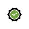 Checklist tick badge icon design template vector