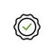 Checklist tick badge icon design template vector