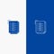 Checklist, To Do List, Work Task, Notepad Line and Glyph Solid icon Blue banner Line and Glyph Solid icon Blue banner