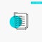 Checklist, To Do List, Work Task, Notepad turquoise highlight circle point Vector icon