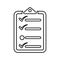 Checklist, todo list icon. Line icon, outline symbol