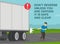 Checklist for truck drivers. Safe driving. Do not reverse unless you are certain it is safe and clear.